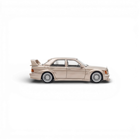 Champagne gold Mercedes-Benz 190E 2.5-16 Evolution diecast model in 1:64 scale by Lot57Supplies Diecast Shop
