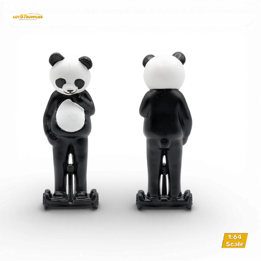 Street Weapon Panda figure in 1:64 scale, made of diecast, featuring detailed panda design from Lot57Supplies Diecast Shop.