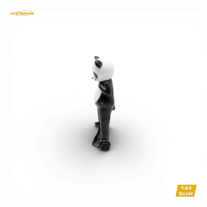 Street Weapon Panda figure in 1:64 scale, detailed diecast model from Lot57Supplies Diecast Shop, shown in a close-up view.