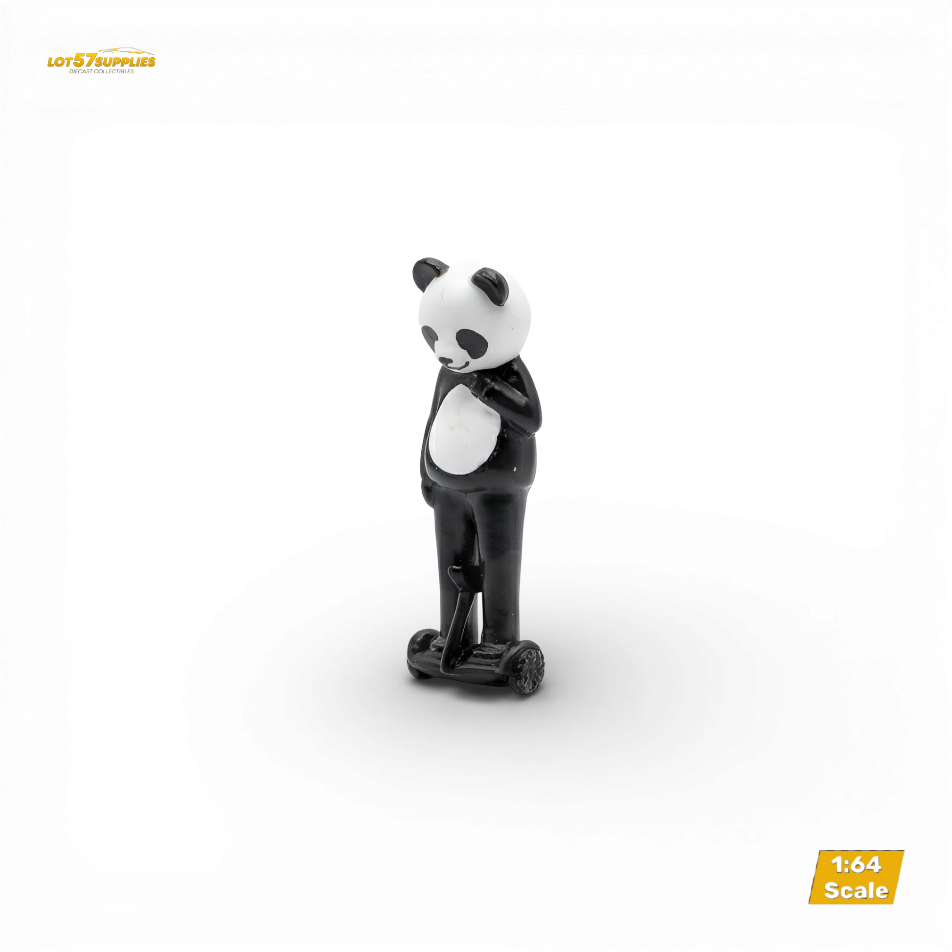 Street Weapon Panda figure in 1:64 scale by Lot57Supplies Diecast Shop, detailed panda character with streetwear style.