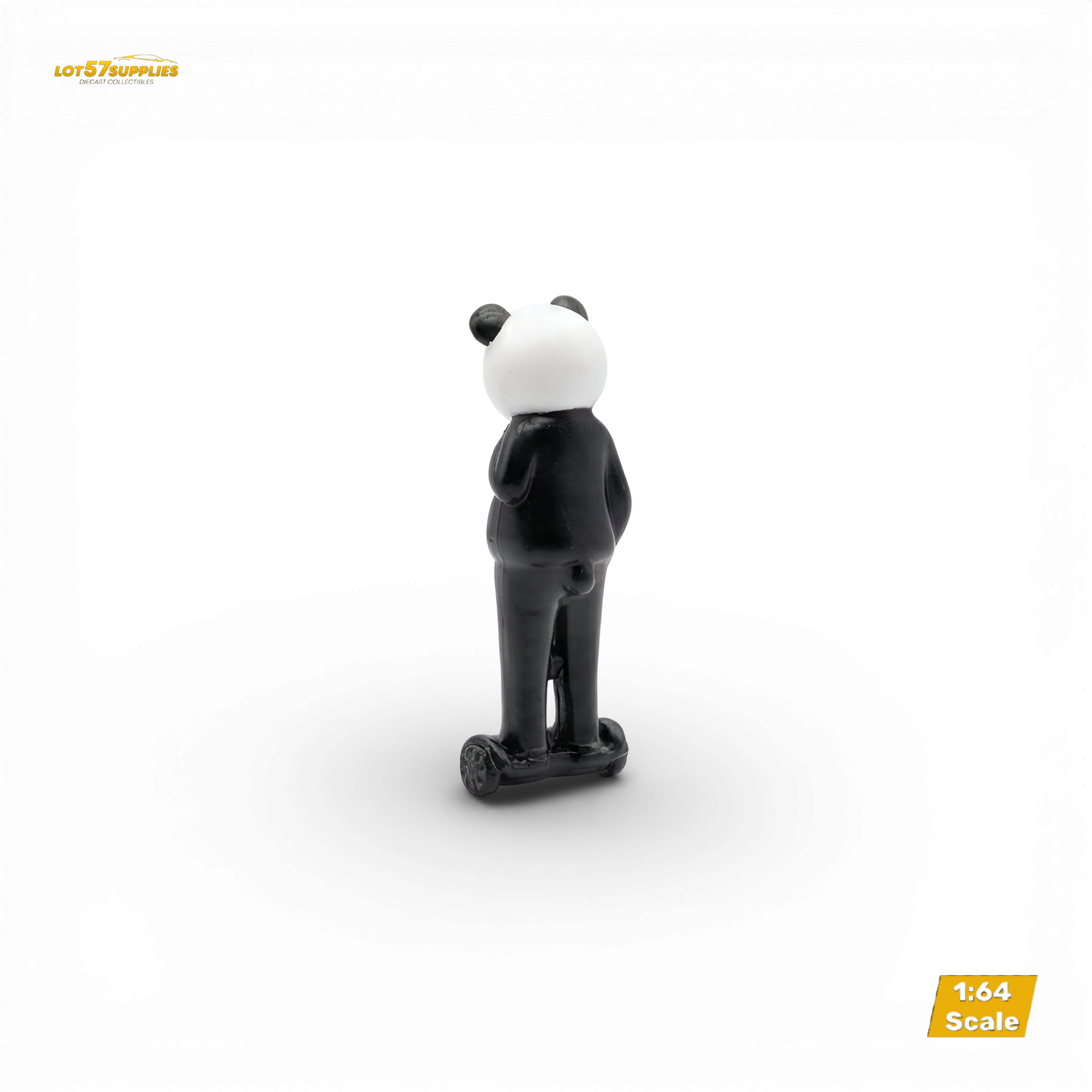 Street Weapon Panda figure in 1:64 scale by Lot57Supplies Diecast Shop, detailed panda character with streetwear style.