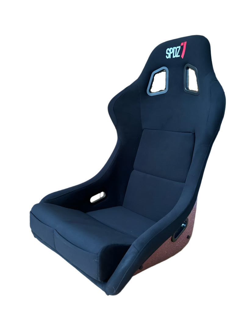 Speedzone Performance LLC SPDZ1 XL Legend Series color shift bucket seats with contoured design and vibrant upholstery.