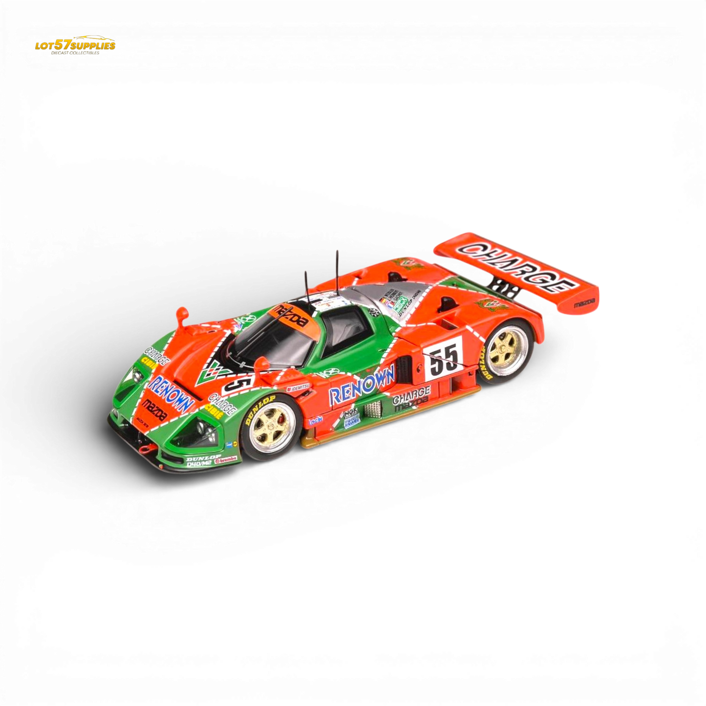 Mazda 787b #55 Le Mans diecast model in 1:64 scale by Lot57Supplies Diecast Shop, detailed Mazda racing car replica