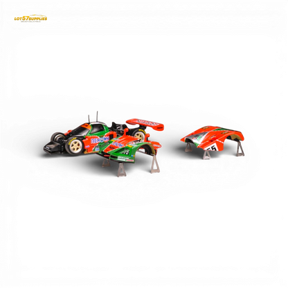 Diecast Mazda 787b #55 Le Mans race car in 1:64 scale by Lot57Supplies Diecast Shop, detailed model with vibrant colors.