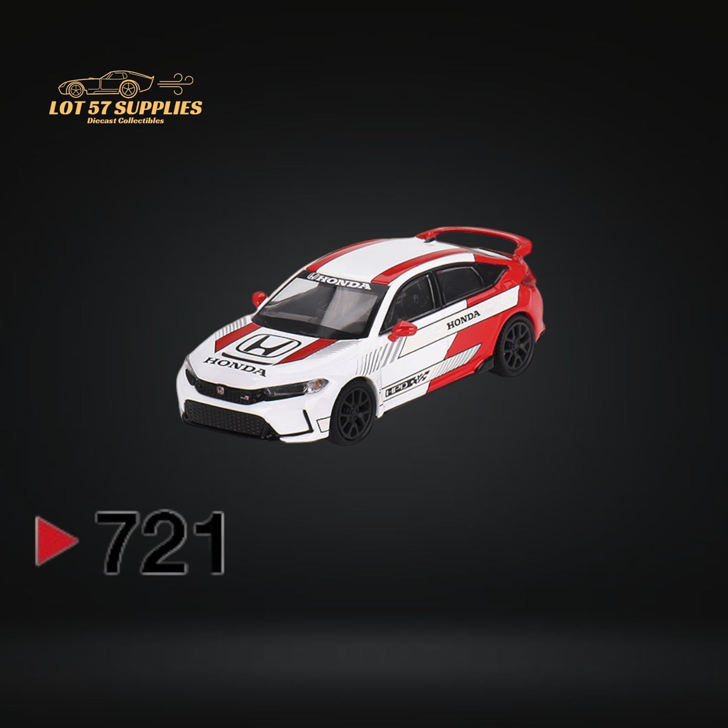 Mini-GT Honda Civic Type R 2023 Pace Car White 1:64 - Evergreen Kings