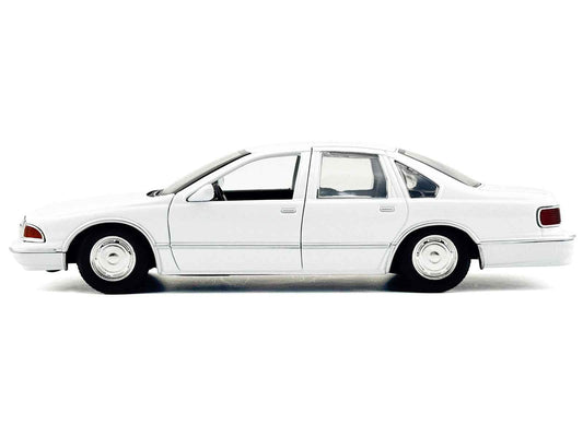1993 Chevrolet Caprice Police Car Unmarked White "Custom Builder's Kit" Series 1/24 Diecast Model Car by Motormax