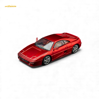 Metallic red TPC Ferrari F355 Challenge diecast model in 1:64 scale, detailed miniature car by Lot57Supplies Diecast Shop.
