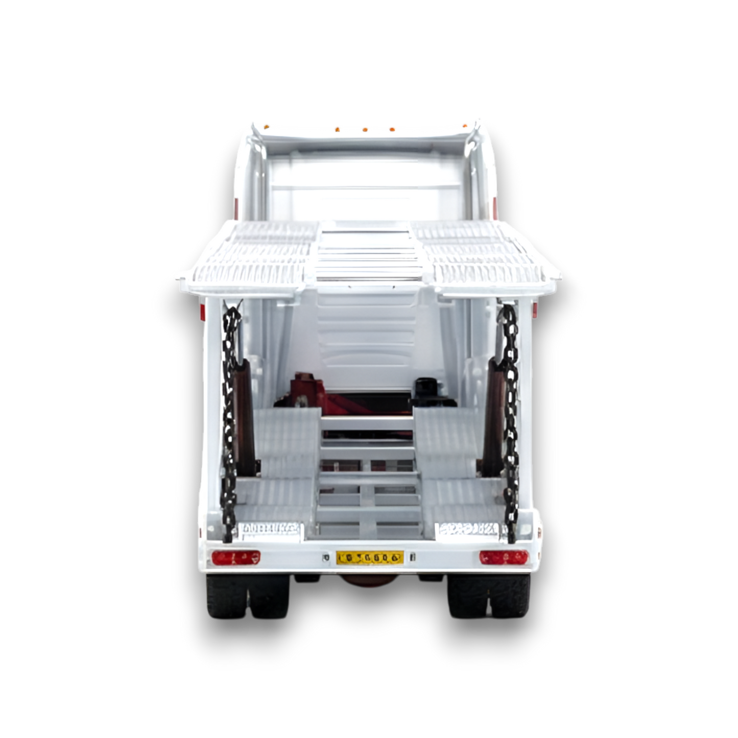 Flame Scania Car Carrier Transport Truck Red White 1:64 - Limited to 299 Pcs - Evergreen Kings