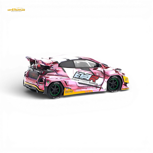 PopRace Toyota GR YARIS Pink EVA RT Production Model 1:64 - Evergreen Kings