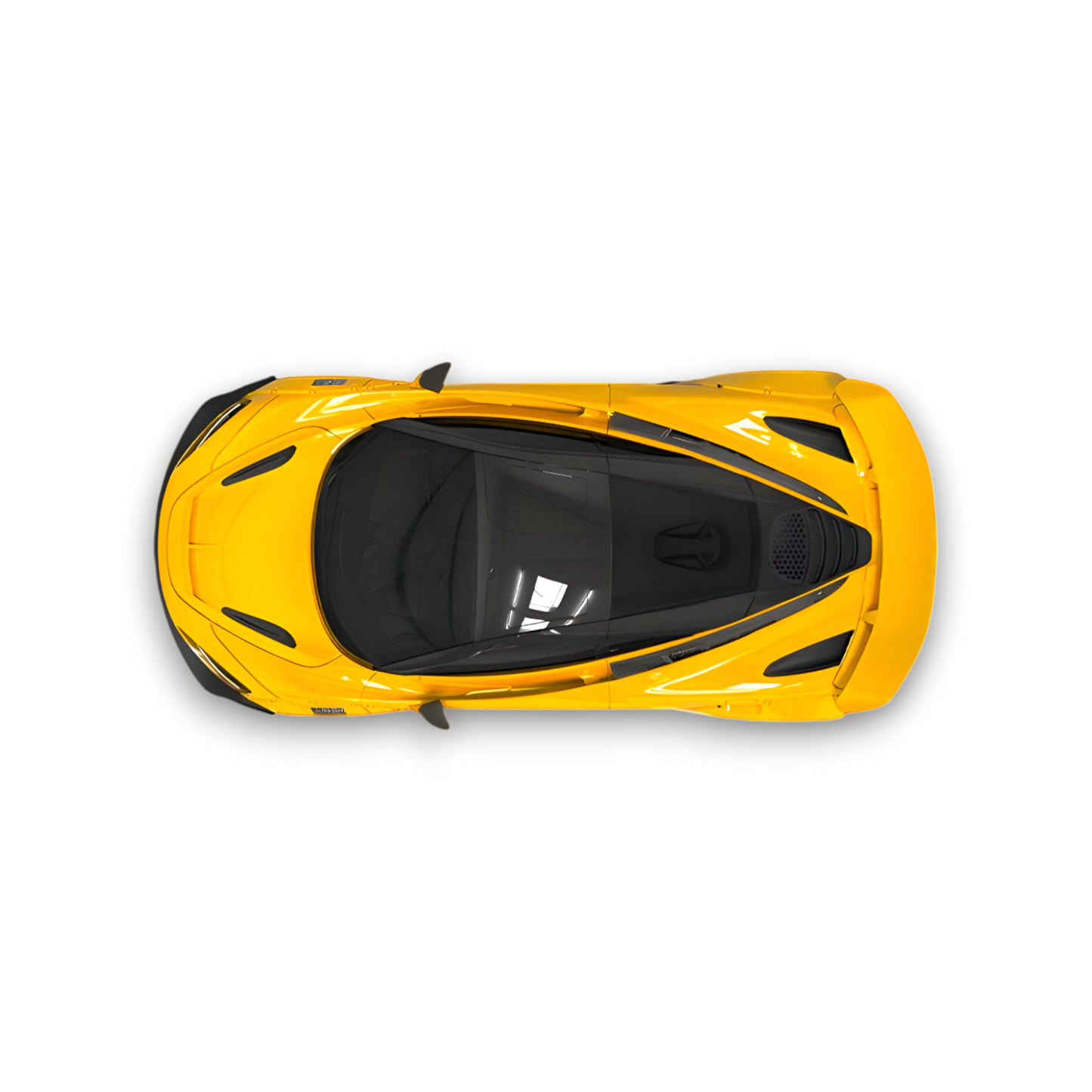 Yellow McLaren 720S diecast model by SUPCAR, detailed 1:64 scale replica with sleek design and accurate branding.