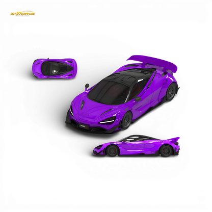 Purple McLaren 720S diecast car model in 1:64 scale, detailed replica from Lot57Supplies Diecast Shop.