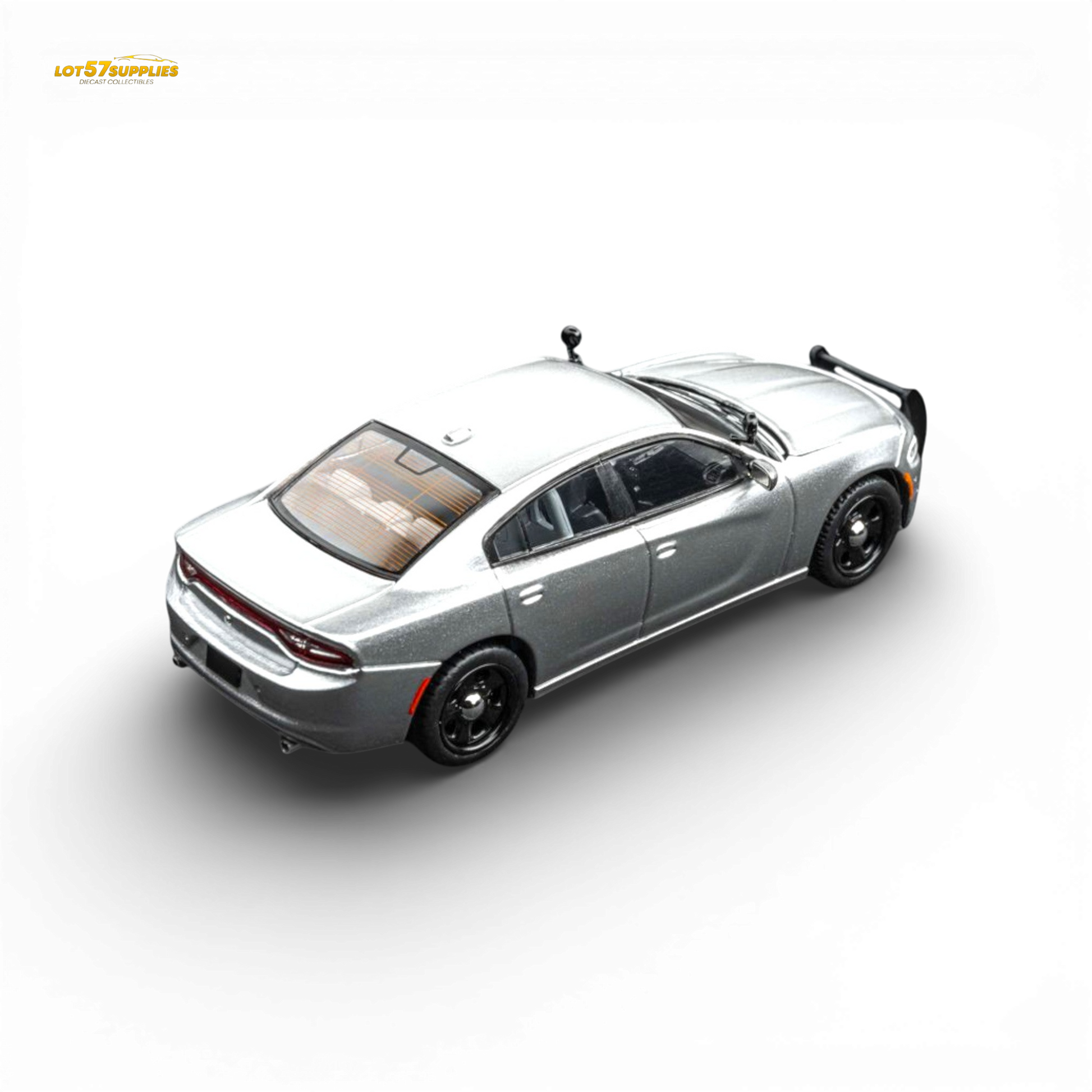 Dodge Warhorse silver diecast model car by Elite Collectibles, 1:64 scale, detailed miniature vehicle on a plain background