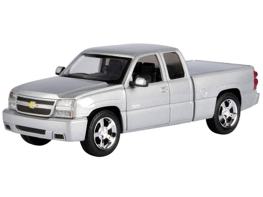 2006 Chevrolet Silverado SS Pickup Truck Silver Metallic "Timeless Legends" Series 1/25 Diecast Model Car by Motormax