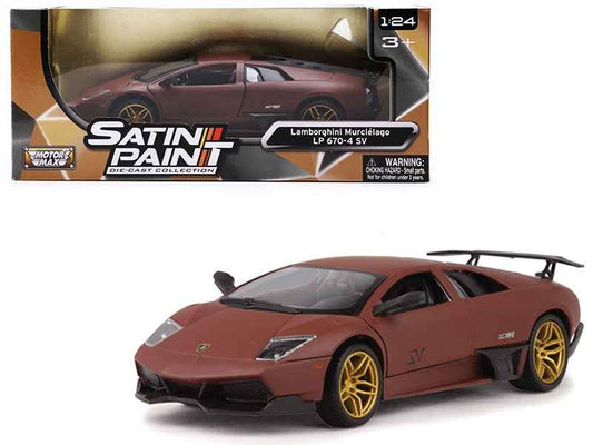 Lamborghini Murcielago LP 670-4 SV Matte Brown 1/24 Diecast Model Car by Motormax