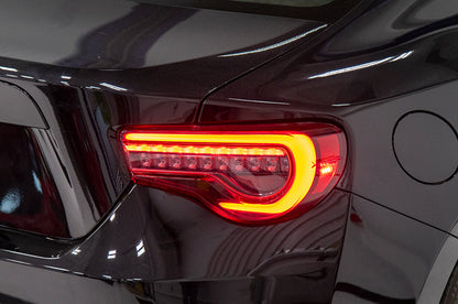 OLM OE Plus clear linear sequential tail lights for 2013–2020 FR-S, BRZ, and 86