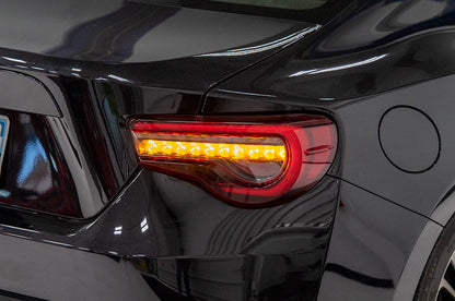 OLM OE Plus clear linear sequential tail lights for 2013–2020 FR-S, BRZ, and 86