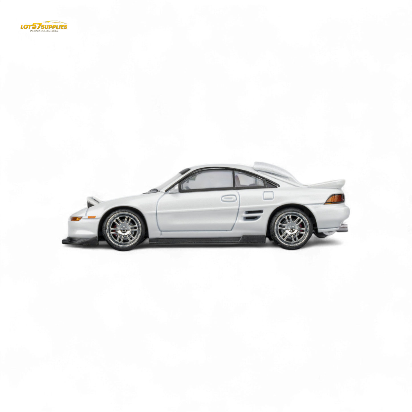 White 1:64 scale Toyota MR-2 SW20 Revision 4 V2 diecast model by Lot57Supplies Diecast Shop
