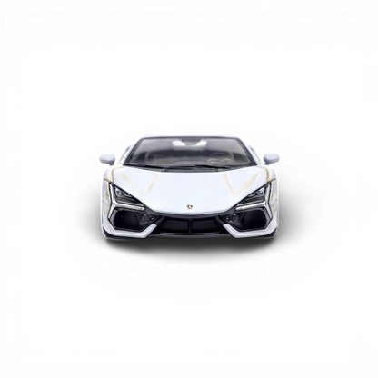 Matte gray Lamborghini Flame Revuelto 1:64 resin diecast model by Lot57Supplies Diecast Shop, detailed exterior view.