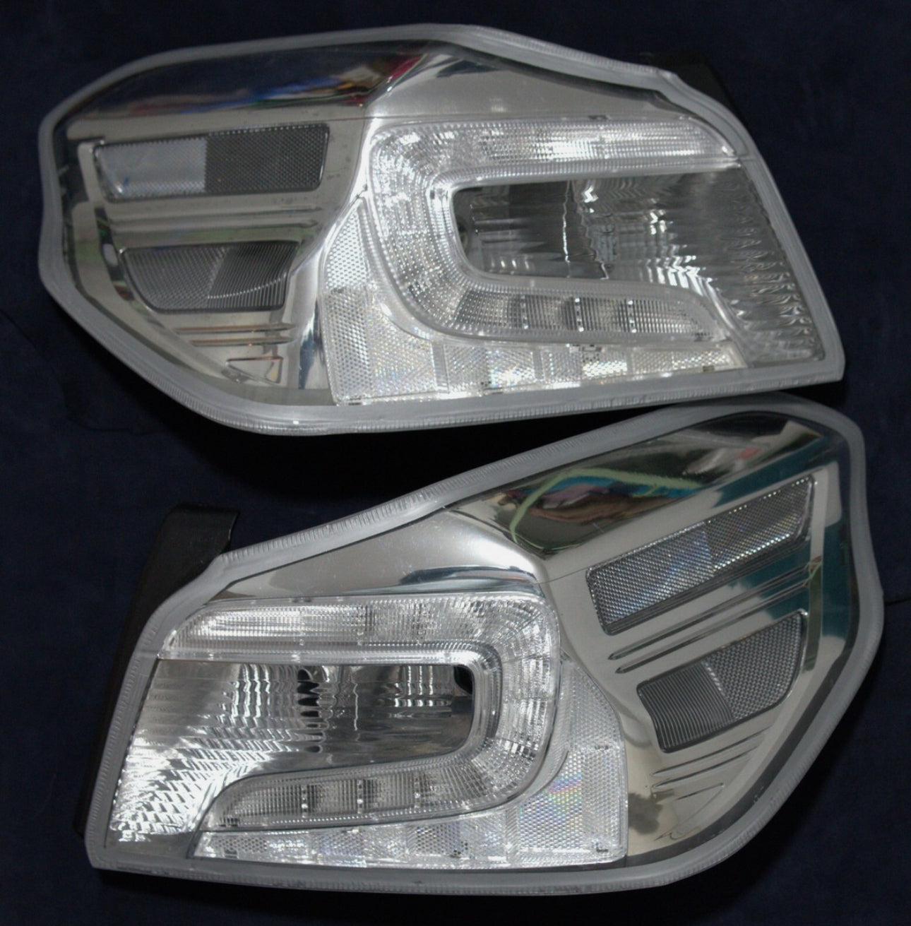 NTXGlow clear tail light lenses for 2015-2021 Subaru WRX and STI, lens-only set showing sleek, transparent design for rear lighting.