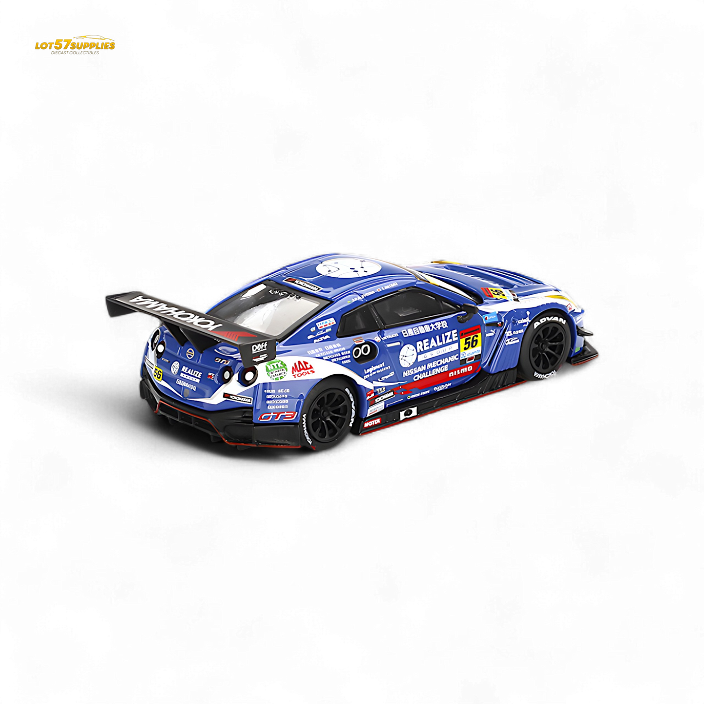Mini-GT Nissan GT-R Nismo GT3 #56 "REALIZE MECHANIC CHALLENGE GT-R" 1:64 - Evergreen Kings