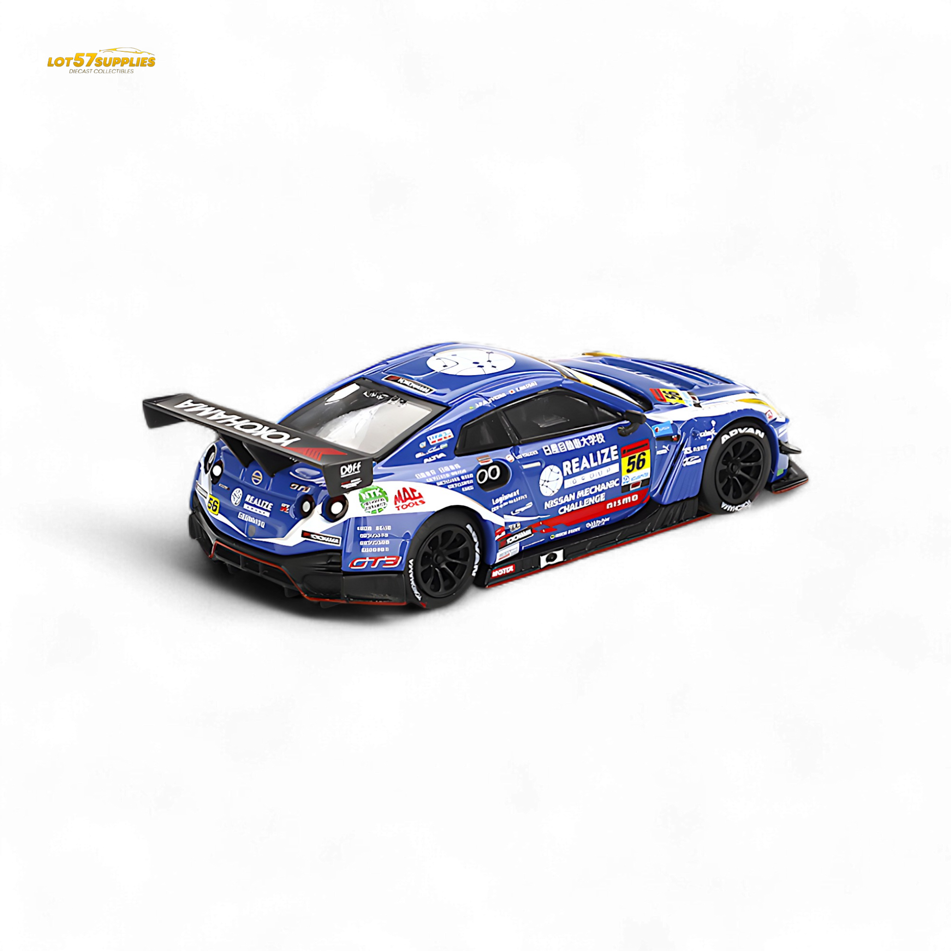 Mini-GT Nissan GT-R Nismo GT3 #56 "REALIZE MECHANIC CHALLENGE GT-R" 1:64 - Evergreen Kings