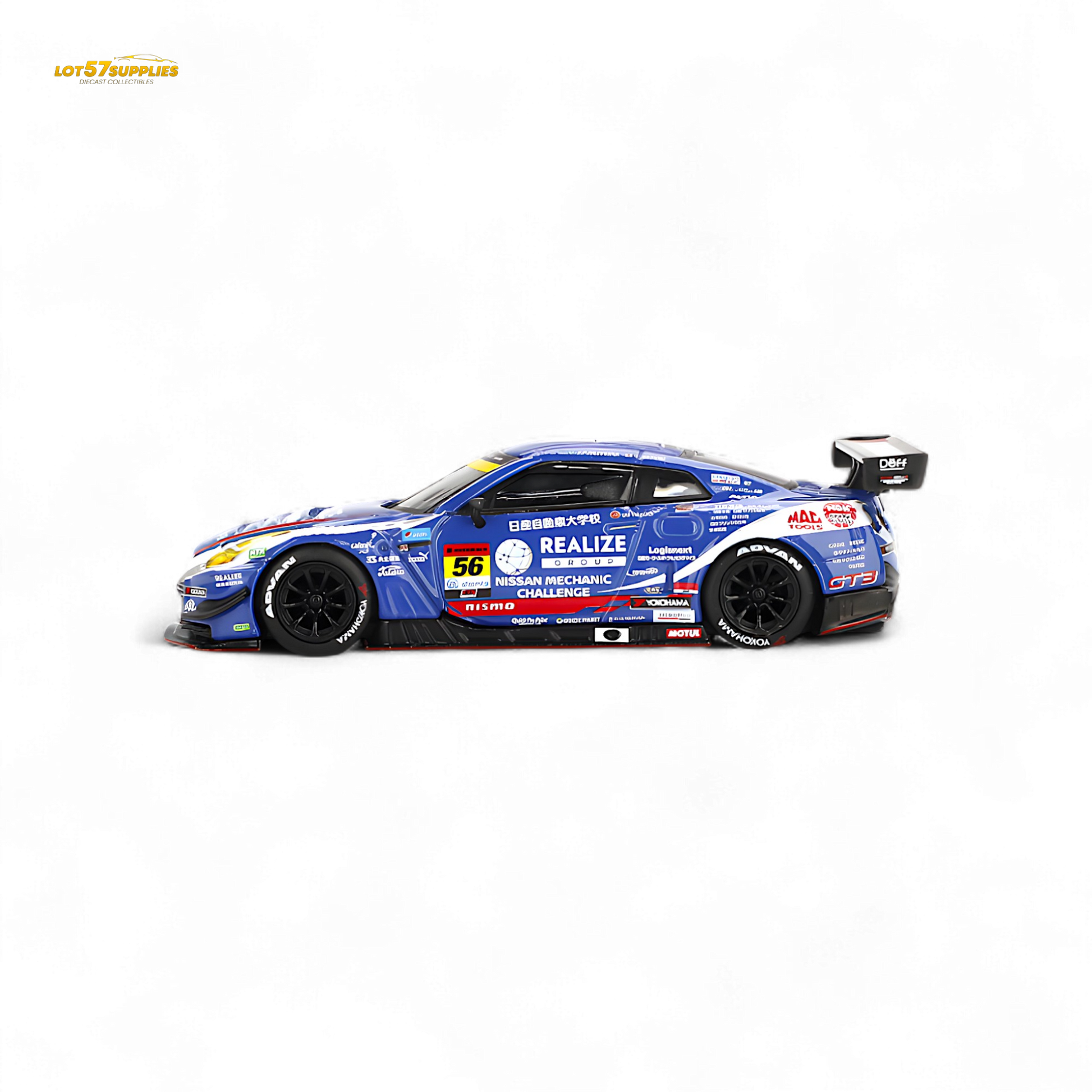 Mini-GT Nissan GT-R Nismo GT3 #56 "REALIZE MECHANIC CHALLENGE GT-R" 1:64 - Evergreen Kings