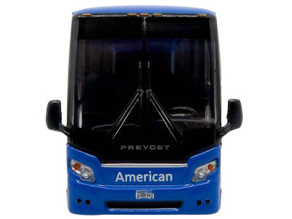 Prevost H3-45 Coach Bus "American Airlines Landline" Blue with Graphics Limited Edition 1/87 (HO) Diecast Model by Iconic Replicas