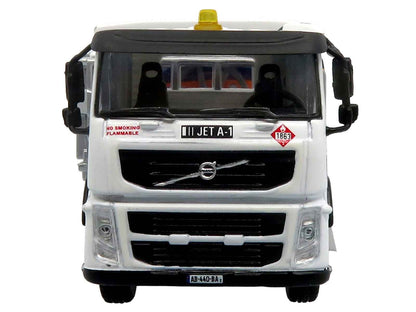 Volvo FM500 with Esterer Aviation Refueling Tanker Truck "Gulf Aviation" White with Blue Stripes Limited Edition 1/87 (HO) Diecast Model by Iconic Replicas