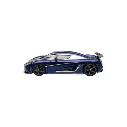 Blue carbon VMB Agera R diecast car model in 1:64 scale by Lot57Supplies Diecast Shop, detailed with accurate features.