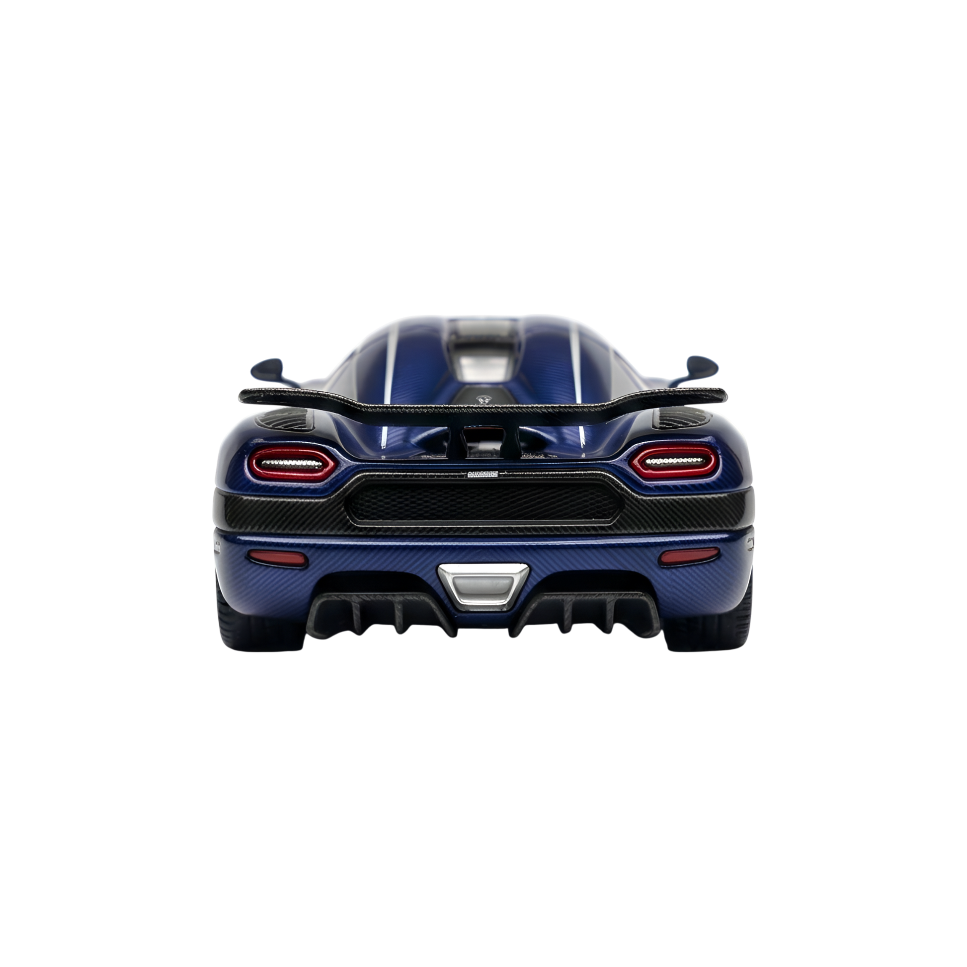 Blue VMB Agera R diecast model car in 1:64 scale by Lot57Supplies Diecast Shop, detailed miniature vehicle with blue carbon finish.