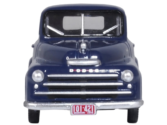 1948 Dodge B-1B Pickup Truck Waterway Blue 1/87 (HO) Scale Diecast Model Car by Oxford Diecast