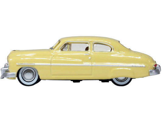 1949 Mercury 8 Coupe Calabash Yellow 1/87 (HO) Scale Diecast Model Car by Oxford Diecast
