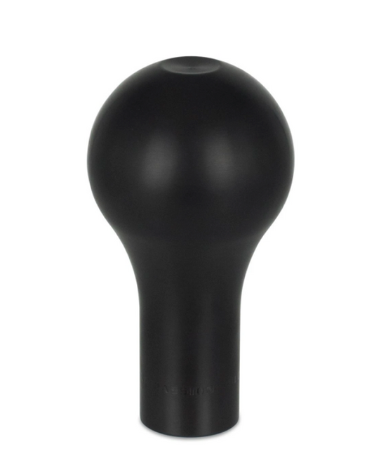Black BLOX Racing Ultraform Shift Knob for manual transmission, M10x1.5, by FR SPORT, shown with smooth ergonomic design