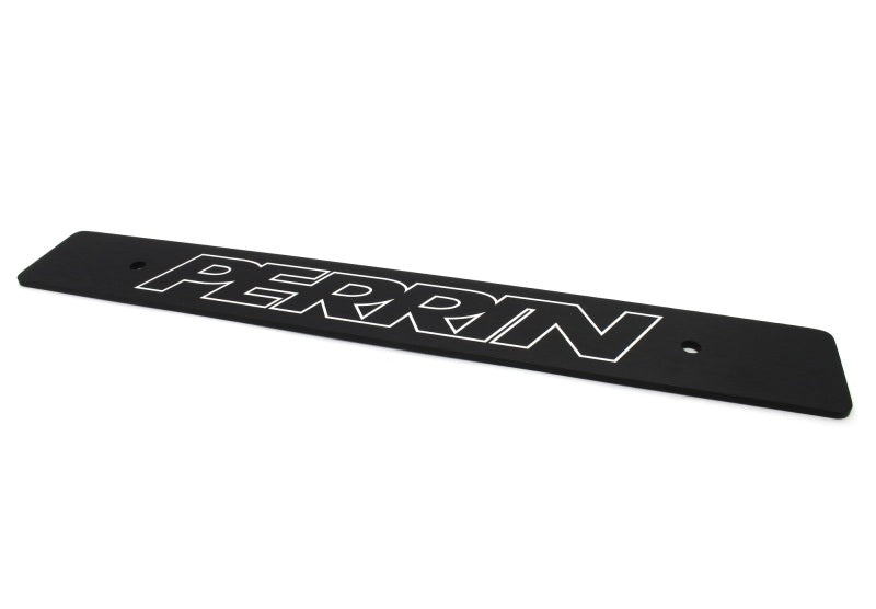JDMuscle Perrin black reversible license plate delete for Subaru WRX, STI, and BRZ models, sleek black design, clean look