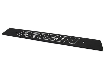 JDMuscle Perrin black reversible license plate delete for Subaru WRX, STI, and BRZ models, sleek black design, clean look