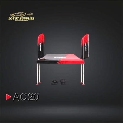 Mini-GT Paddock Service Tent accessory by Lot57Supplies Diecast Shop, shown in 1:64 scale for model car displays.