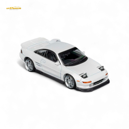 White Lot57Supplies Toyota MR-2 SW20 Revision 4 V2 1:64 diecast model car, detailed miniature of classic sports vehicle