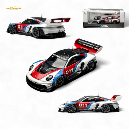 HKM Model Porsche 911 GT3 Rennsport White 1:64 - Evergreen Kings