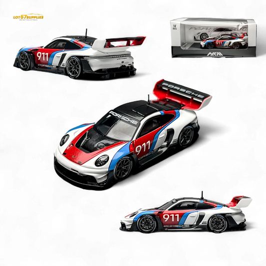 HKM Model Porsche 911 GT3 Rennsport White 1:64 - Evergreen Kings