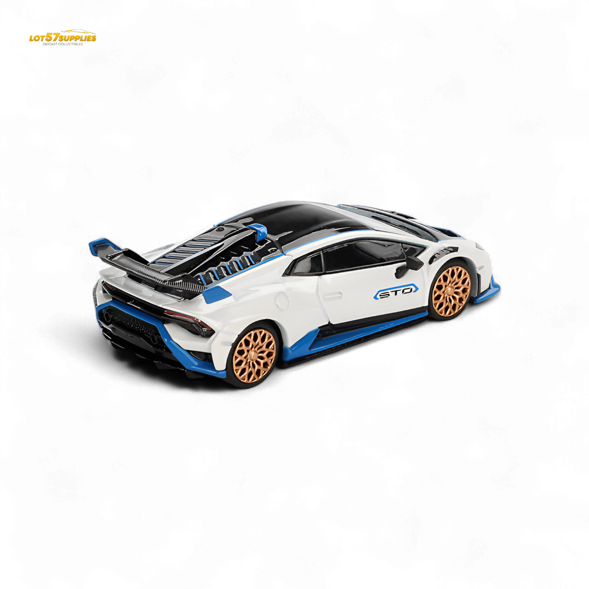 Mini-GT Lamborghini Huracán STO Bianco Asopo 1:64 - Evergreen Kings