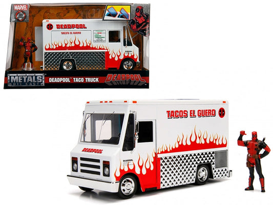 Deadpool Taco Truck with Deadpool Diecast Figurine "Marvel" Series 1/24 Diecast Model by Jada