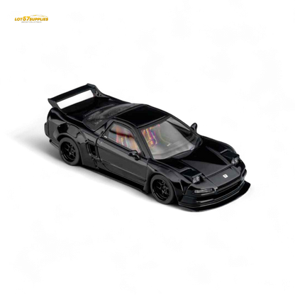 Gloss black Honda Microturbo NSX-R WideBody diecast model car in 1:64 scale, detailed and realistic from Lot57Supplies Diecast Shop.