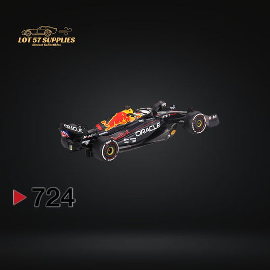 Mini-GT Red Bull Racing RB19 diecast model of Max Verstappen in 1:64 scale, featuring detailed Red Bull Racing design.