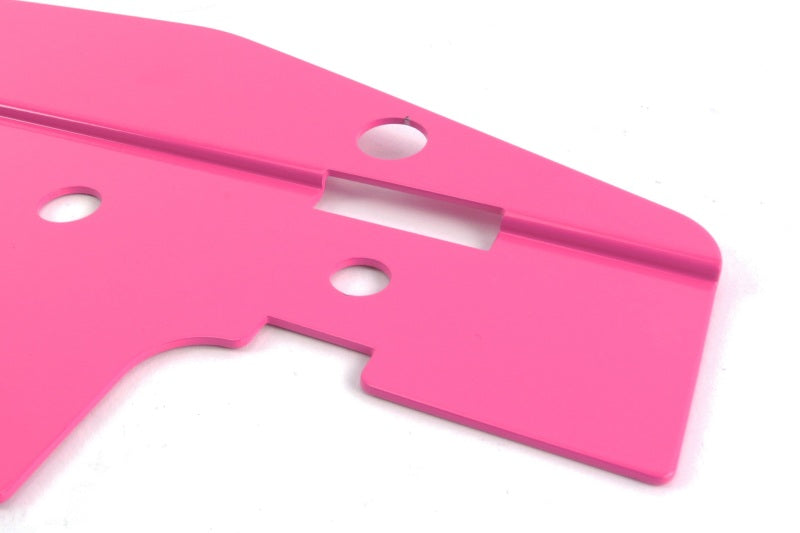 JDMuscle Perrin Hyper Pink radiator shroud for 2008-2014 Subaru STI and WRX, made of durable material with bright pink finish.