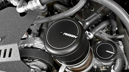 PERRIN black oil filter cover for Subaru WRX, BRZ, and Toyota GR86 by JDMuscle