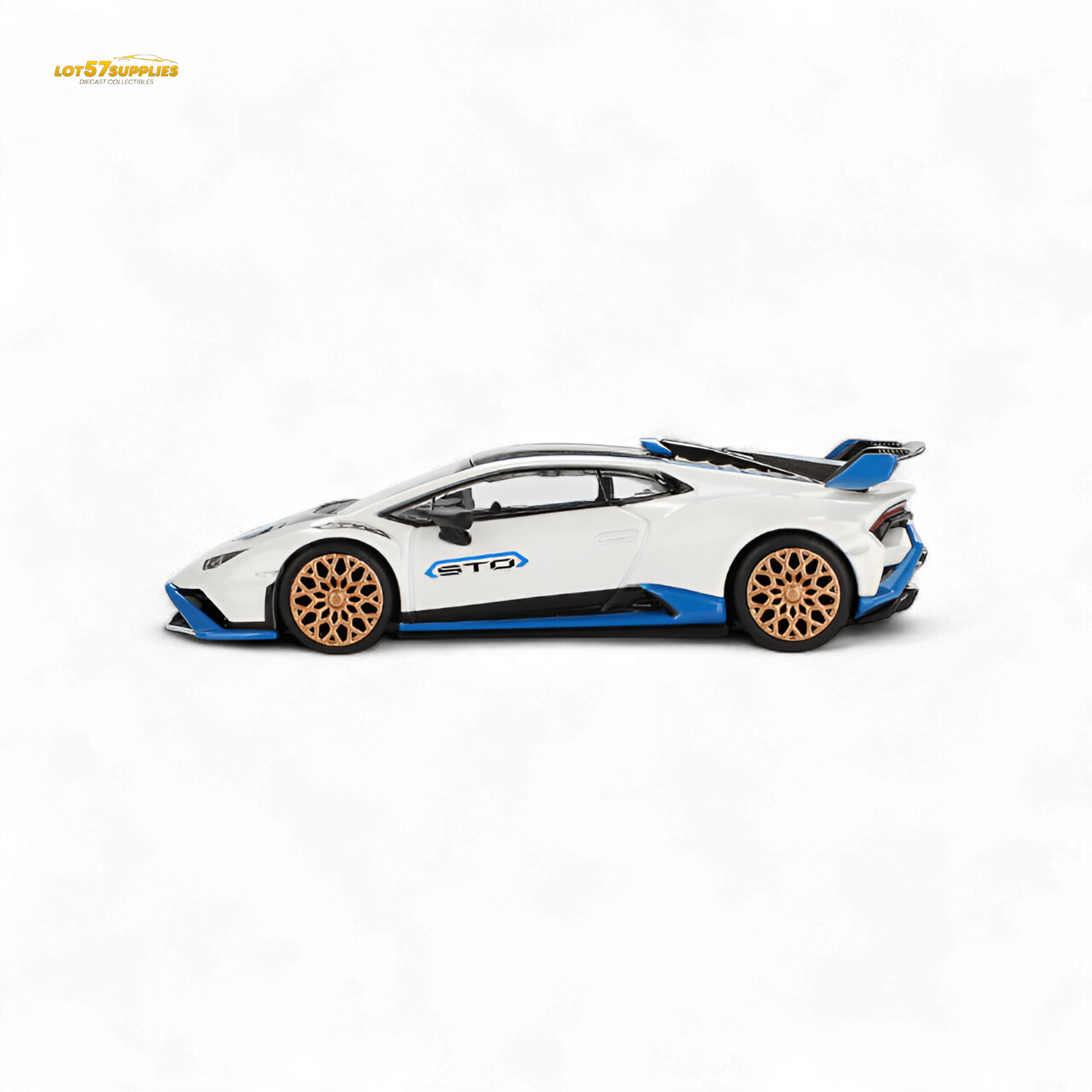 Mini-GT Lamborghini Huracán STO Bianco Asopo 1:64 - Evergreen Kings