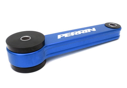 Blue PERRIN pitch stop mount for 2002-2025 Subaru WRX, STI, LGT, FXT, designed for JDMuscle performance car upgrades.