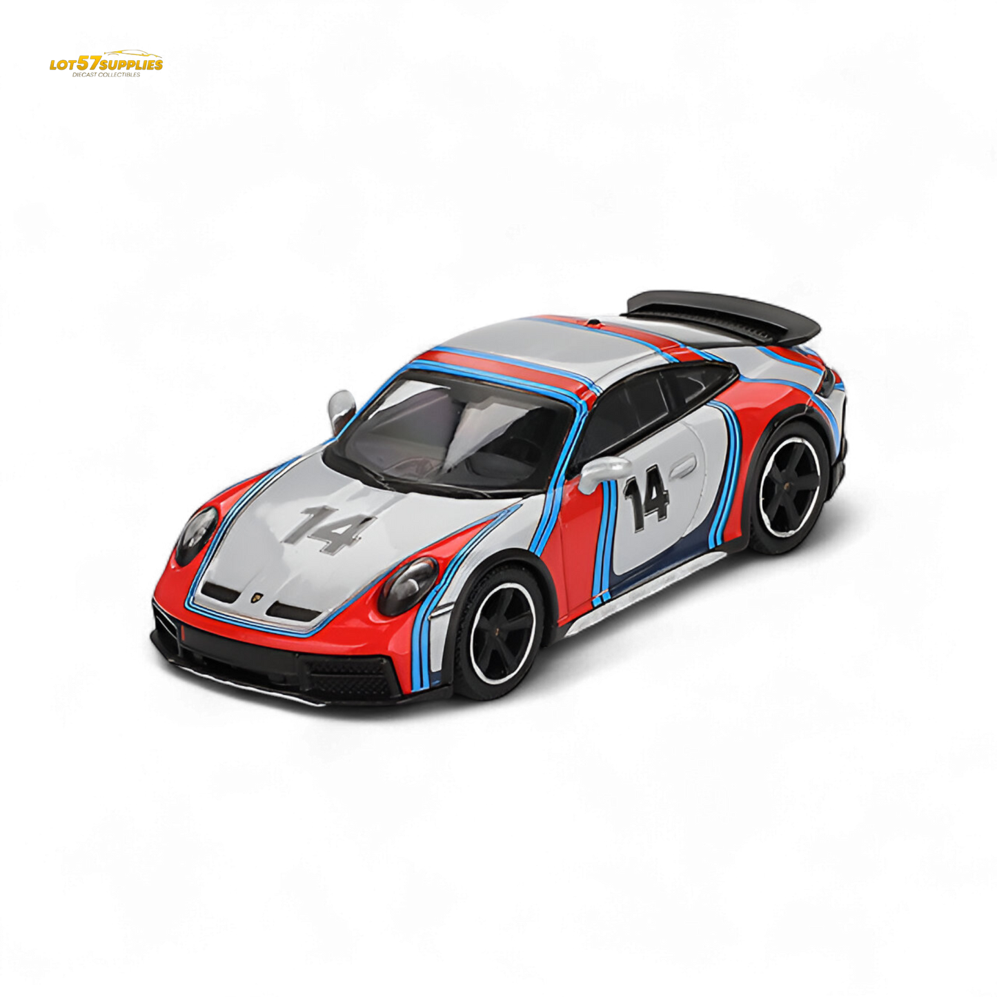 Mini-GT Porsche 911 Dakar Rally 1974 Ice Grey Metallic 1:64 - Evergreen Kings