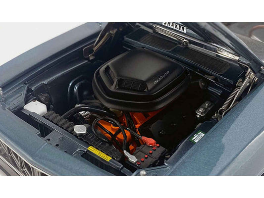 1971 Plymouth HEMI Cuda Convertible Winchester Gray with Black Soft Top Limited Edition to 354 pieces Worldwide 1/18 Diecast Model Car by ACME