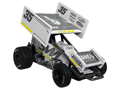 Winged Sprint Car #35 Jamie Veal "SWI Earthworks" White (2025) 1/50 Diecast Model Car by ACME